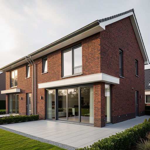 Witte kunststof hefschuifpui met HR++ glas in een rijtjeswoning