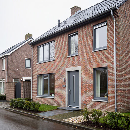 Voorgevel van een woning in Wassenaar met kunststof kozijnen