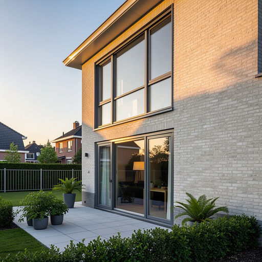 Antraciet kunststof kozijnen aan een gerenoveerd jaren 30-huis in Wassenaar
