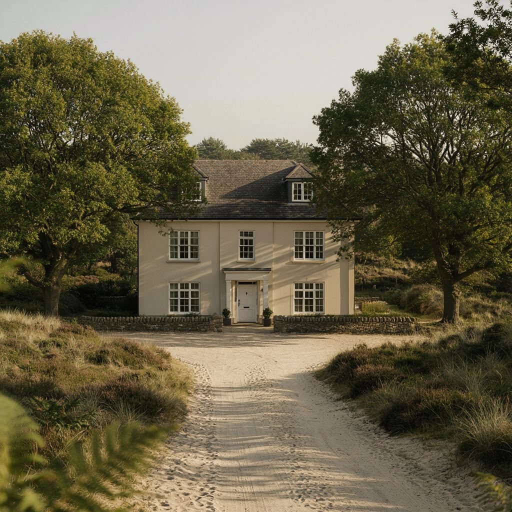 Vrijstaande villa in het groen van Pijnacker met strakke witte kunststof kozijnen en een weelderige tuin